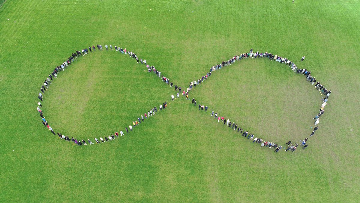 Our first annual neurodiversity week in DLSC.Our students recreated the rainbow infinity symbol.This symbolises the infinite variability of the human brain and mind. It represents inclusion & acceptance of neurodiversity. In DLSC we celebrate all kinds of minds! ♾️🌈#WeAreSalle