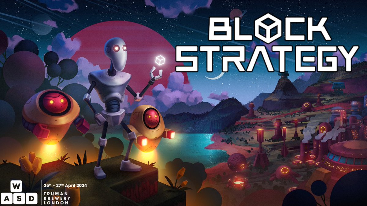 Block Strategy is an RTS Base Defence game with a fully destructible world.

You can play it next week at WAZZZZED!🥳

🤖Battle swarms of enemy robots
🏗️Gather materials to build &amp; defend your base
👉Wishlist on Steam - link in🧵- &amp; follow <a href="/MarcGameDev/">Block Strategy - Demo out now!</a> for more