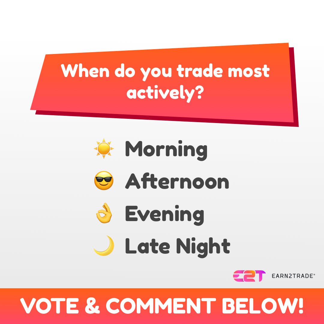 A trader's schedule often hinges on market hours 🕰️. Post the relevant emoji to vote and share how you balance trading with other activities ⚖️ #trading #daytrading #futurestrading