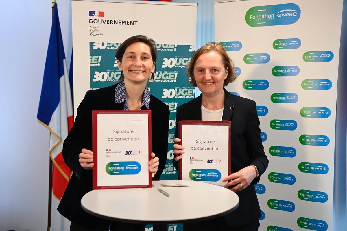 #GCN2024 La Fondation @ENGIEgroup s’engage pour la Grande Cause Nationale #Sport : Amélie OUDÉA-CASTÉRA, Ministre des Sports et @claire_waysand DGA d'ENGIE ont officialisé ce partenariat pour soutenir des initiatives en faveur de la #jeunesse et des publics fragilisés #education