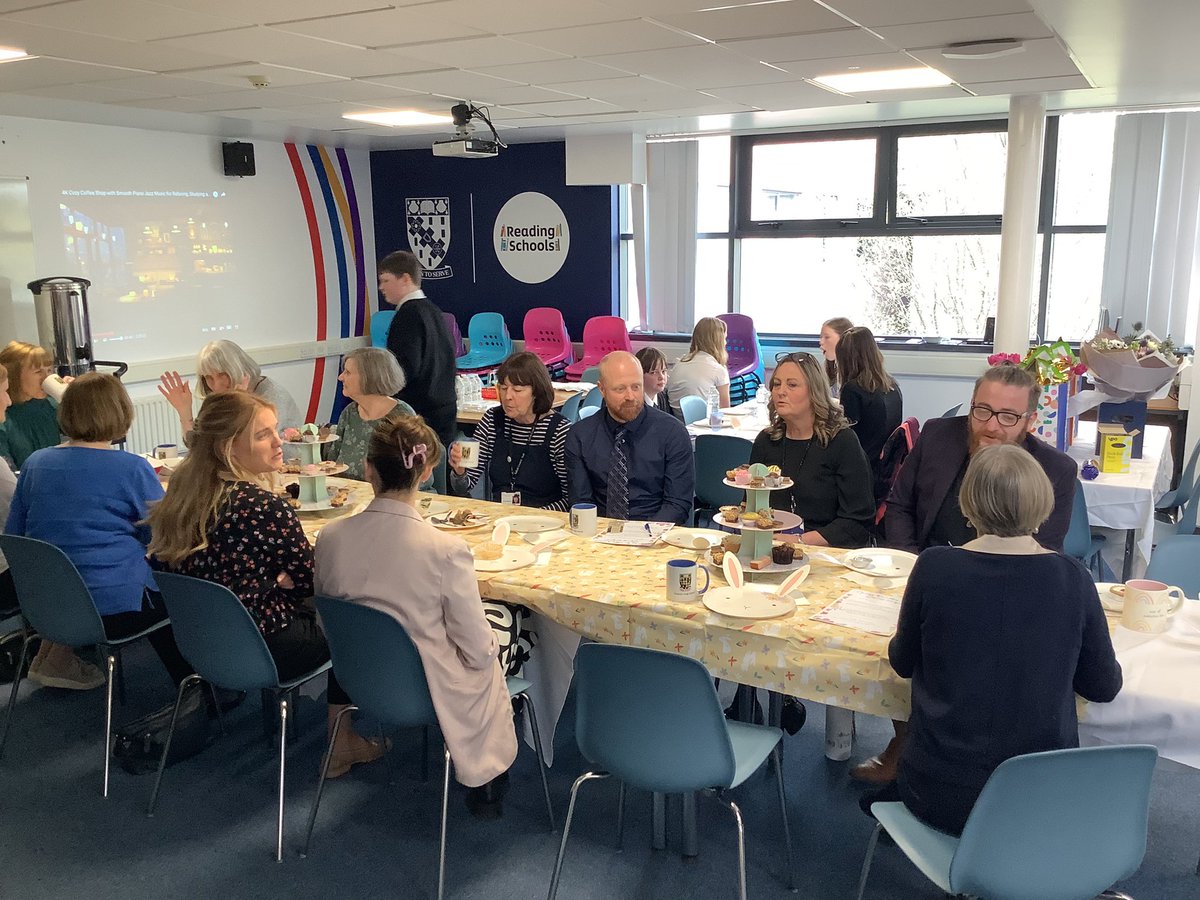 MissReynoldsENG's tweet photo. GHS Spring Fling 🐣🌸🍰

Today we welcomed local charity ‘Labelled with Love’ to our library for a morning of poetry, tea and cakes!

Well done to our S1 poets and a massive thank you to ‘Labelled with Love’ for continuing to support our school community 🩷

#readingschools https://t.co/35KDXkfU4p