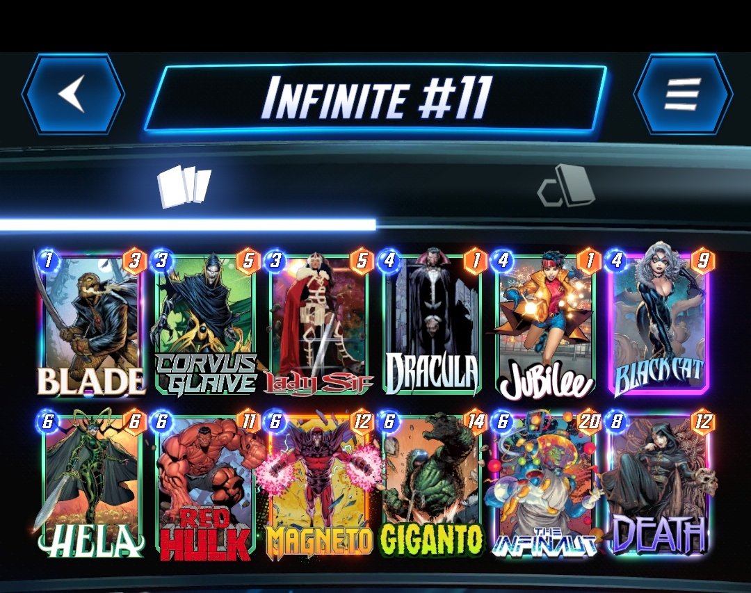_NaranjoC's tweet photo. This is my 11th time hitting Infinite, this time with Hela, pretty good deck.

#MarvelSnap @SnapDecks  @MARVELSNAP  @MarvelSnapDecks   @MarvelSnapZone https://t.co/YojsyIz0Hf