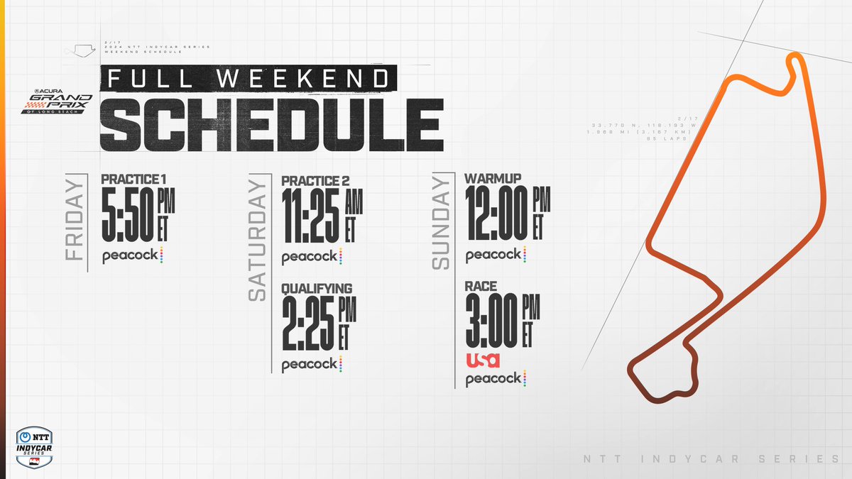 We love a major 😍 The NTT @INDYCAR SERIES is back on the streets of Long Beach, and you do not want to miss it! The @GPLongBeach action kicks off this evening on @peacock. #INDYCAR | #AGPLB