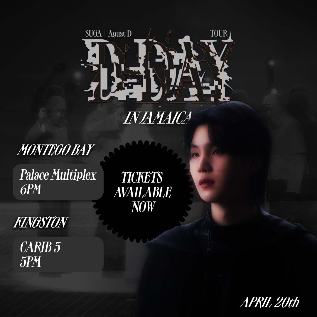 876_BTS's tweet photo. 🍿 • #DDAYINJAMAICA 

It's extremely short notice (thanks Palace) but PLEASE spread the word about #DDAY_THE_MOVIE showing in Jamaica!

It will be shown in Kingston and Montego Bay TOMORROW!

SPREAD THE WORD USING THE GRAPHIC BELOW! https://t.co/LrafuvcwDB