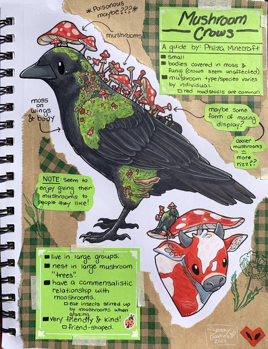toffee_dip's tweet photo. ITS CROW TIME ITS CROW TIME!!!

Often found residing in Mushroom Fields biomes, it’s the Mushroom Crows!!! 🍄❤️

[#philza #philzafanart #minecraft #minecraftcrows ] https://t.co/iWGIOgs9Vw