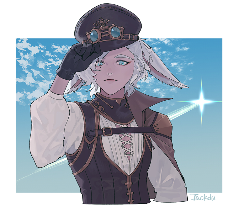 warrior_of_light_(ff14) 「Hats on Viera1/6, 2/6 」|Jackduのイラスト