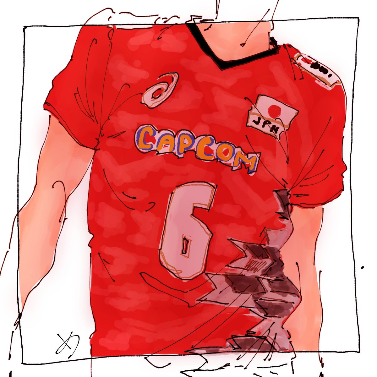 矢がすり模様が結構むずかし〜!!!
ユニ姿たくさん描きたいから模様早く覚えたい💨

#バレーボール日本代表 