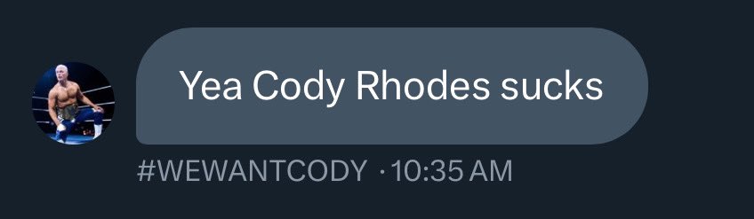 Truth has finally been told
@maineventdc is a fraud Cody fan