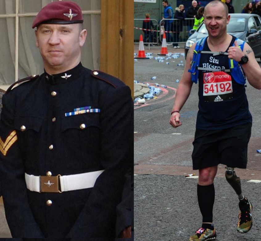 This weekend Stu is taking on the @LondonMarathon for @Blesma Whilst serving in Afghanistan, he was injured after stepping onto an anti-personnel mine. This was following an attempt to save a comrade who had also stood on a mine. He received the Queen’s Gallantry Medal 🎖️