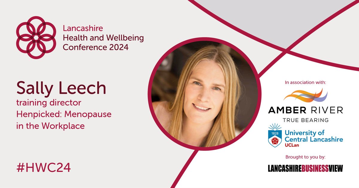 Leading the menopause masterclass is Sally Leech, training director at @T4W_Henpicked. Last chance to buy a ticket 👉lancashirebusinessview.co.uk/lancashire-bus… #HWC24 @AmberRiverGroup @UCLan