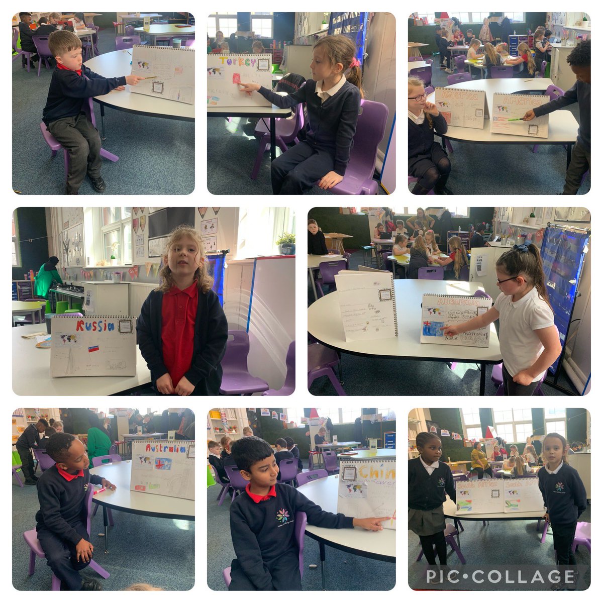 Year 2 have concluded their inquiry ‘A Connected World’ this week by presenting their findings.  Everyone spoke clearly and shared lots of facts about their chosen country.  Bendigedig pawb! #HPSYr2 #Inquiry #Confidentlearners