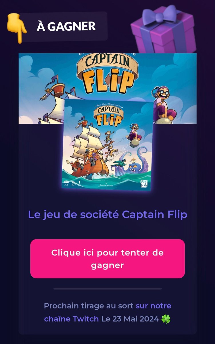 Nouvelle TopList sponso disponible sur notre site 🎁 On te fait gagner le jeu Captain Flip ! Merci encore à @Philibertjeux de nous faire confiance 💪🏼 - Fais ta Toplist ici 👇🏼 : vainkeurz.com/t/captain-flip/ Fais ton classement, rentre ton email et sois présent sur notre chaîne…