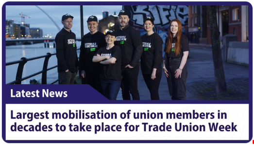 📣 The Irish Congress of Trade Unions has announced Ireland’s first Trade Union Week, which will take place between 29 April and 6 May 2024. 📷 Find out more here: bit.ly/3OKPiMZ #BetterInATradeUnion
@irishcongress