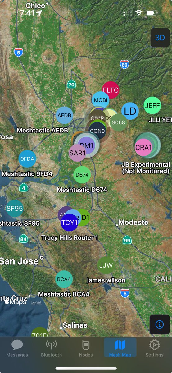 #Meshtastic nodes popping up like mushrooms in the Sacramento Valley