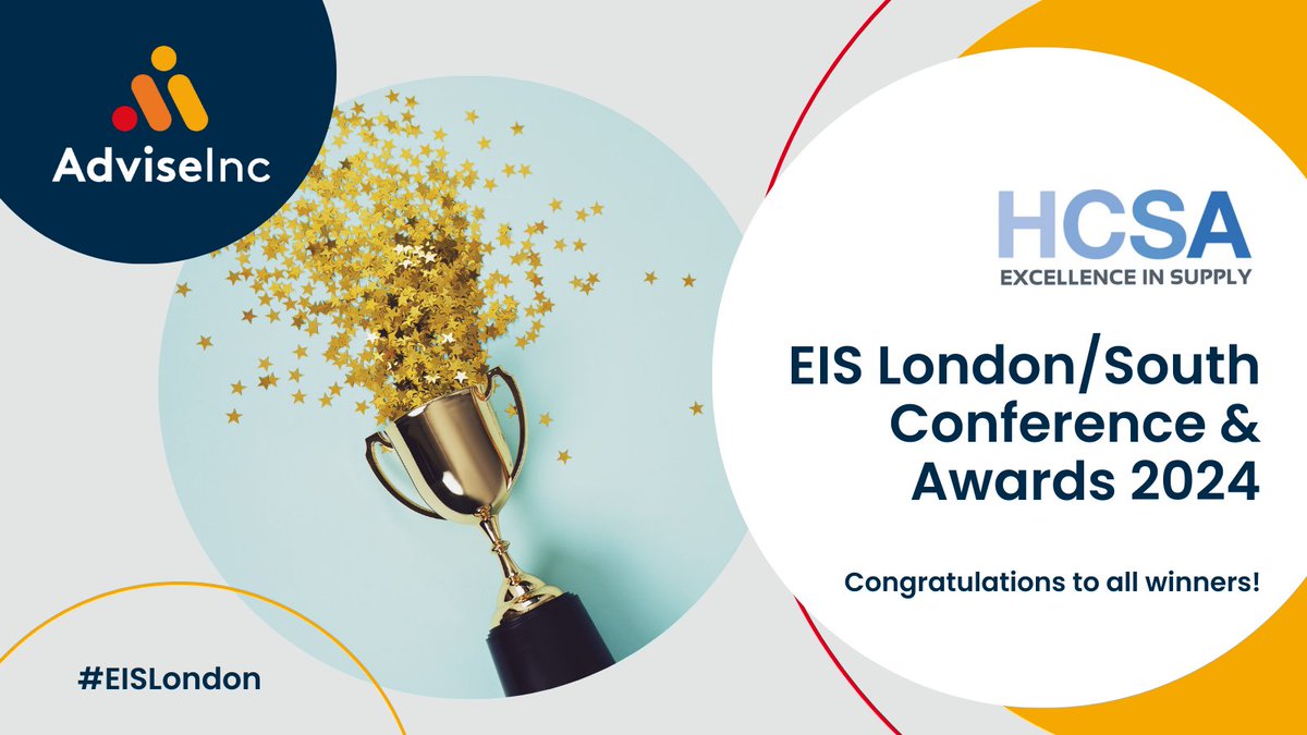🏆Congratulations to all winners and finalists in the @HCSAprocurement #EISLondon Conference & Awards 2024 held yesterday evening, we had a fantastic time! For a full list of winners, visit bit.ly/3W6AA7B