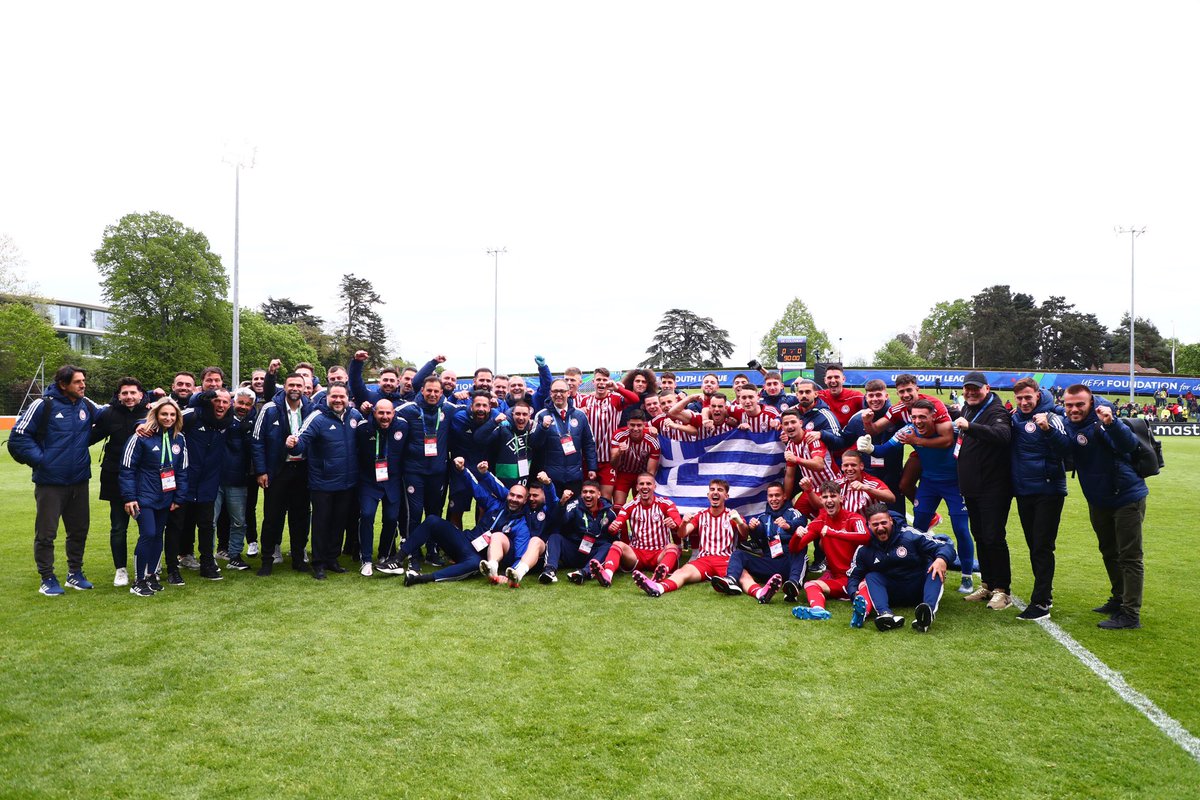 🔴⚪🦁 Στον τελικό του @UEFAYouthLeague τα λιοντάρια του Θρύλου μας! 𝚺𝚼𝚪𝚾𝚨𝚸𝚮𝚻𝚮𝚸𝚰𝚨 στη 𝚯𝚸𝚼𝚲𝚰𝚱𝚮 Κ-19 του Ολυμπιακού μας, που απέκλεισε τη Ναντ στον ημιτελικό και προκρίθηκε στον μεγάλο τελικό του UEFA Youth League! 𝐖𝐄 𝐊𝐄𝐄𝐏 𝐎𝐍 𝐃𝐑𝐄𝐀𝐌𝐈𝐍𝐆!…