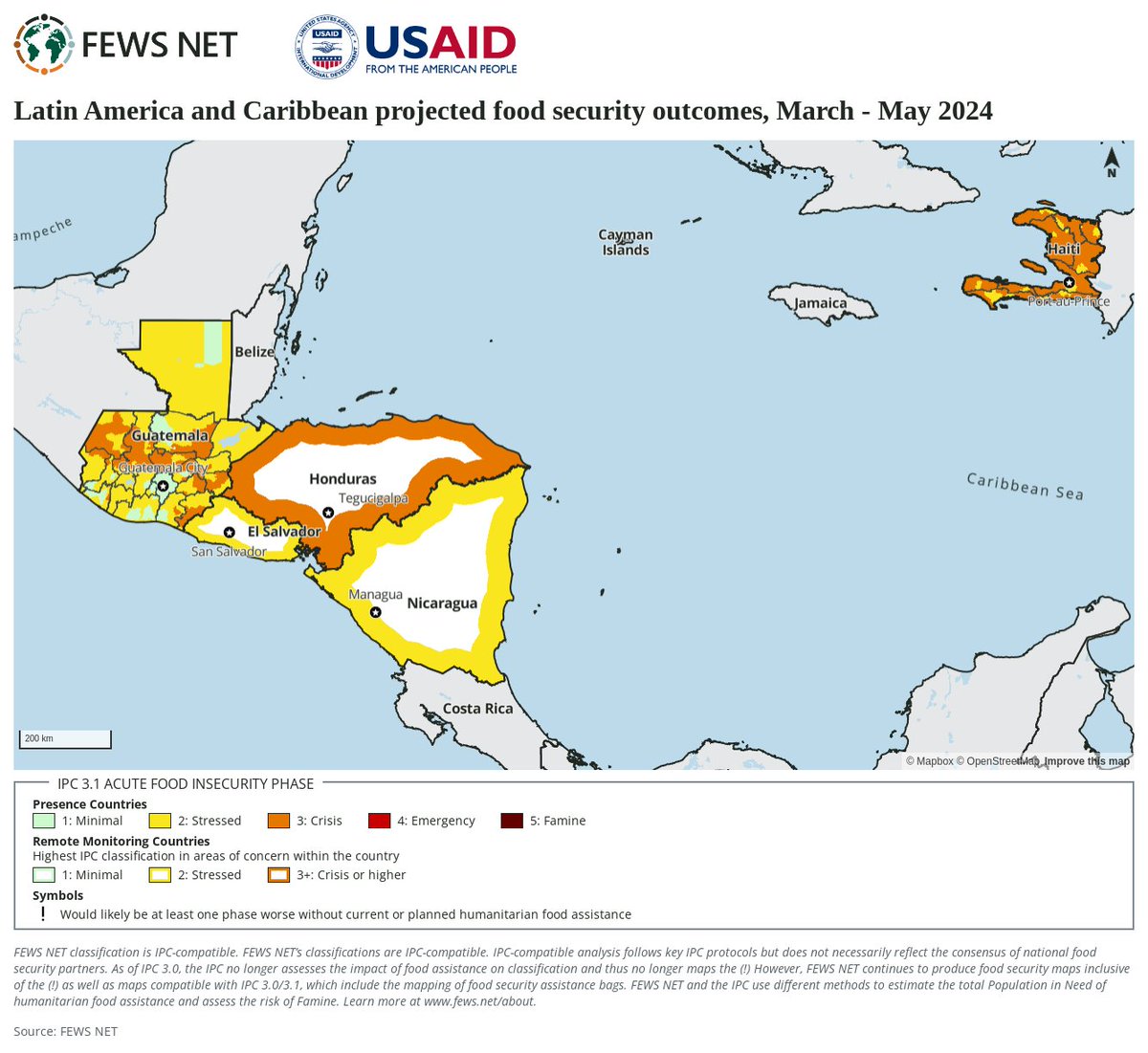 In #Haiti, escalating violence worsens food access and availability, while poorly distributed rainfall in #CentralAmerica drives an early start to the lean season and poor macroeconomic conditions persist in #Venezuela ow.ly/rsNJ50RjVkv