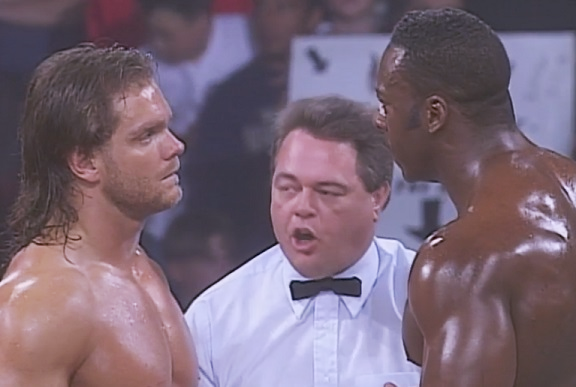 4/19/1998

Booker T defeated Chris Benoit to retain the WCW Television Championship at Spring Stampede from the Denver Coliseum in Denver, Colorado.

#WCW #SpringStampede #BookerT #CanYouDigItSucka #ChrisBenoit #TheRabidWolverine #TheCrippler #WCWTelevisionChampionship