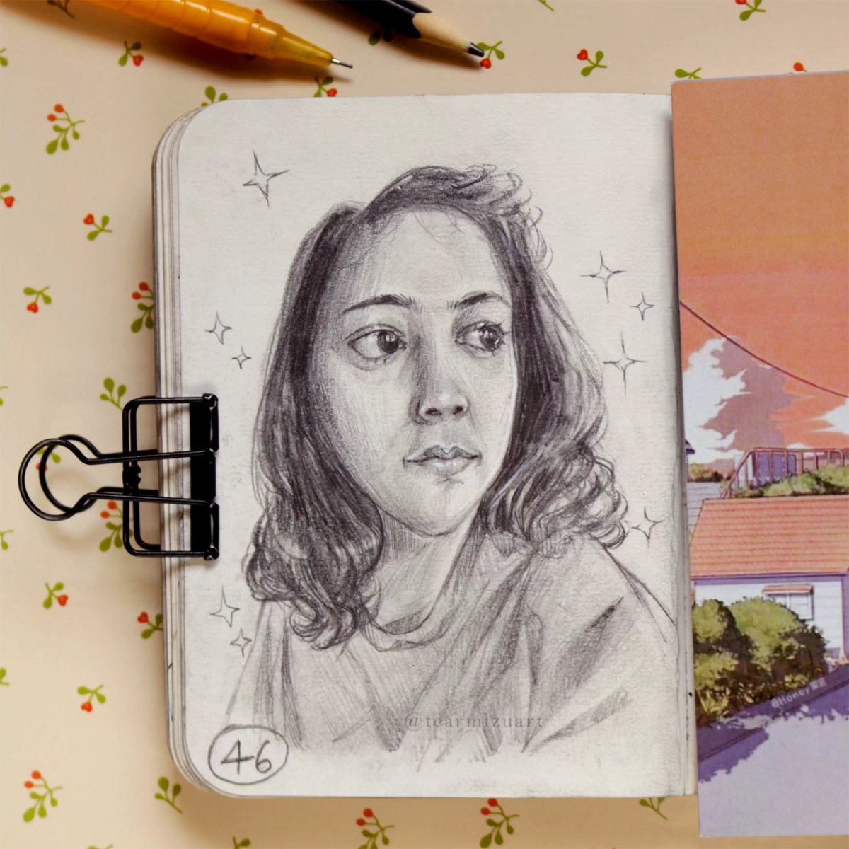 tearmizuart's tweet photo. Drawing practice day 46 &amp; 47. Self portraits but bad attempts. #drawing #illustration https://t.co/3s7n35q9s1