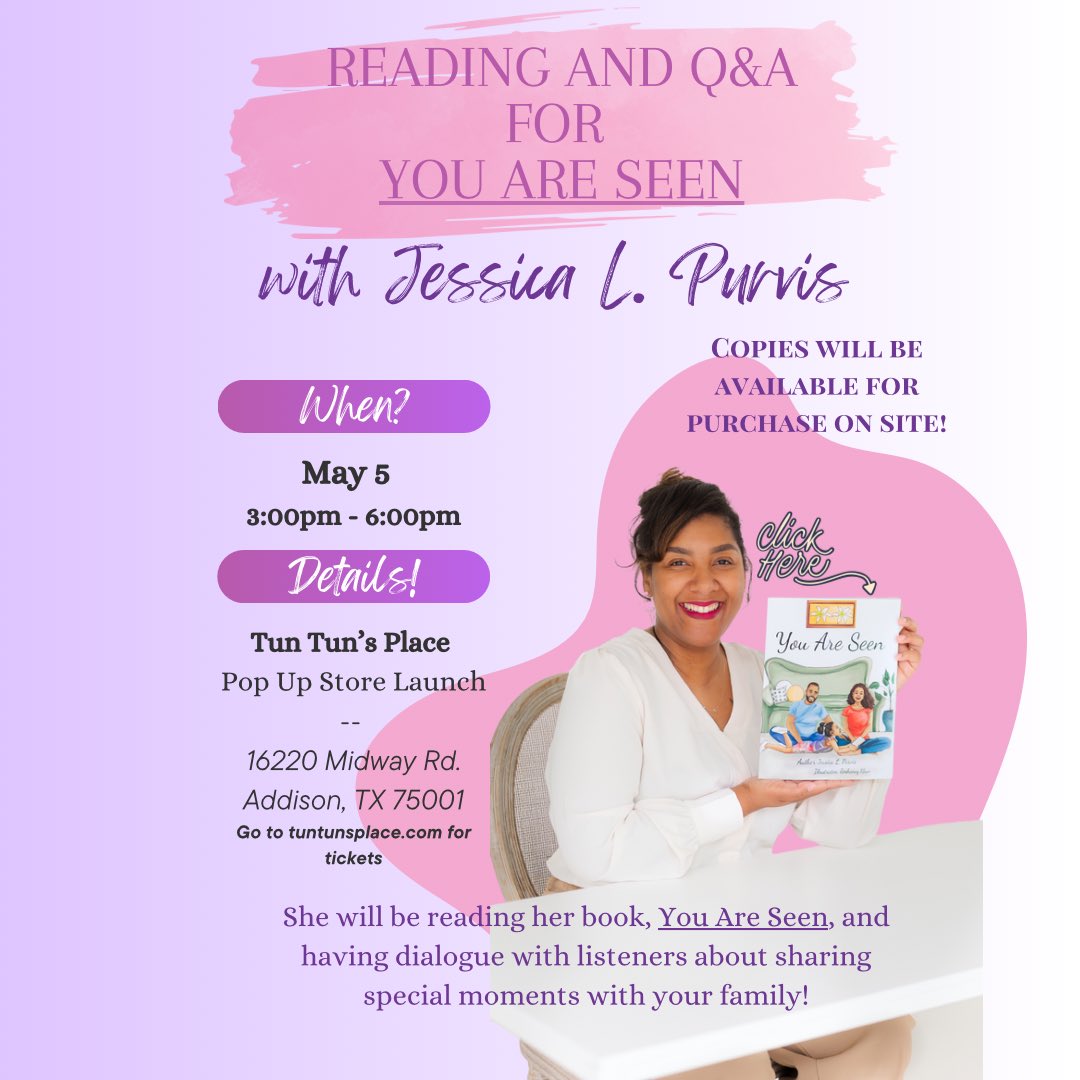 MrsPurvis17's tweet photo. Come have some family fun on May 5! Along with all the fun activities, I’ll be reading my book ‘You Are Seen’ and selling copies! See you there! https://t.co/gHIbHBFoD5 to purchase tickets! 🎫 https://t.co/MrMRS21bHa