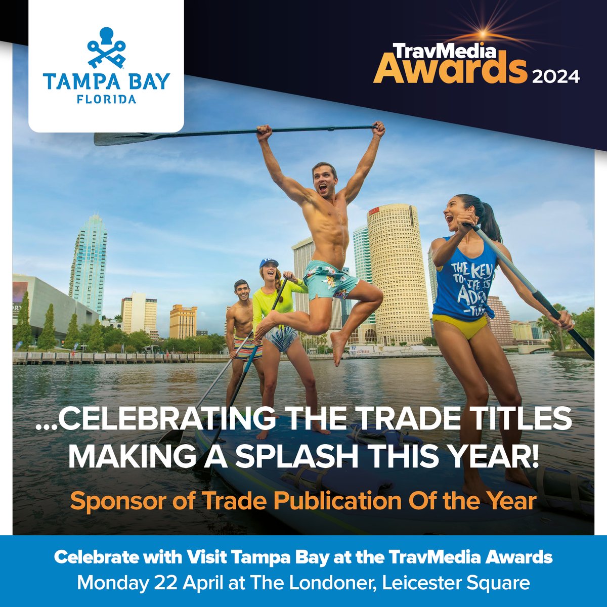 TravMedia Awards 2024: Meet the Sponsors

Visit Tampa Bay are, this year, lending their support to the vital oracles of travel, those essential reads for everyone working travel who want the inside track on our industry - the trade publications.

Thank you @VisitTampaBay for your