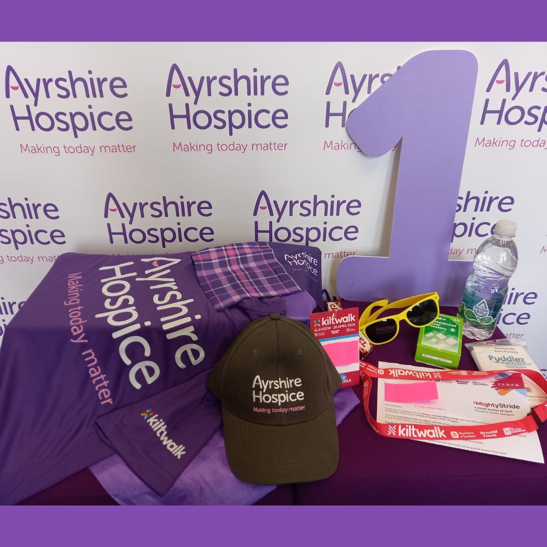 1 week to go until @thekiltwalk Glasgow! 📣

Our Hospice Heroes are gearing up for Glasgow Kiltwalk next weekend and we're hoping that Spring sunshine makes an appearance! ☀️ 🤞
 
What’s in your Kiltwalk bag this year? Show us in the comments.

#kiltwalkkindness #hospicehero