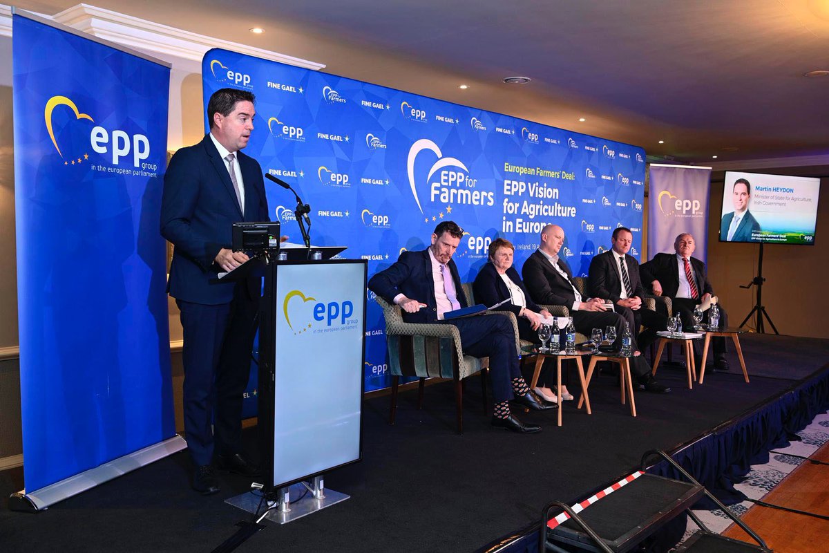 This morning I joined my @FineGael MEP colleagues to address an @EPP conference in Carlow on agriculture. Good discussion on the challenges and opportunities facing the sector as we head into EU elections in June.