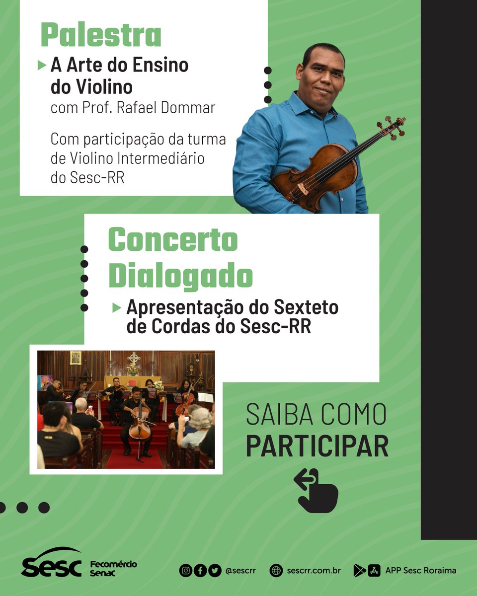 sescrr's tweet photo. Quem aí já estava com saudades? A primeira programação do 𝑺𝒆𝒔𝒄 𝑷𝒂𝒓𝒕𝒊𝒕𝒖𝒓𝒂𝒔 em 2024 tá com data marcada e esperamos você para participar dessa imersão musical. 🎼

Acesse https://t.co/tXd58Npecd e conheça mais sobre o projeto! 😉

#SescRR #Partituras #Cultura https://t.co/JiViGOXNaR