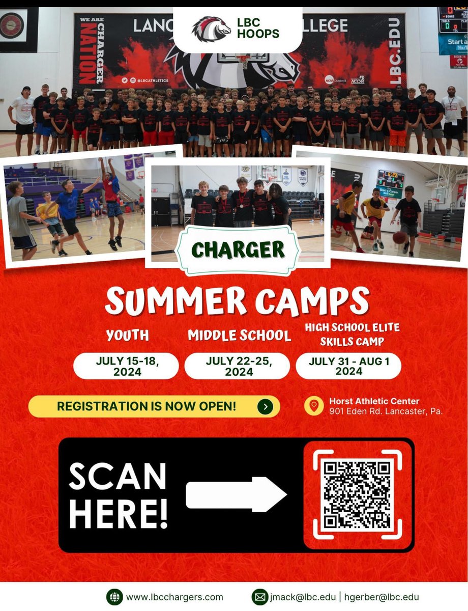 Charger Camps are approaching fast! Have you reserved your spot? Registration is open for youth, middle school and HS!