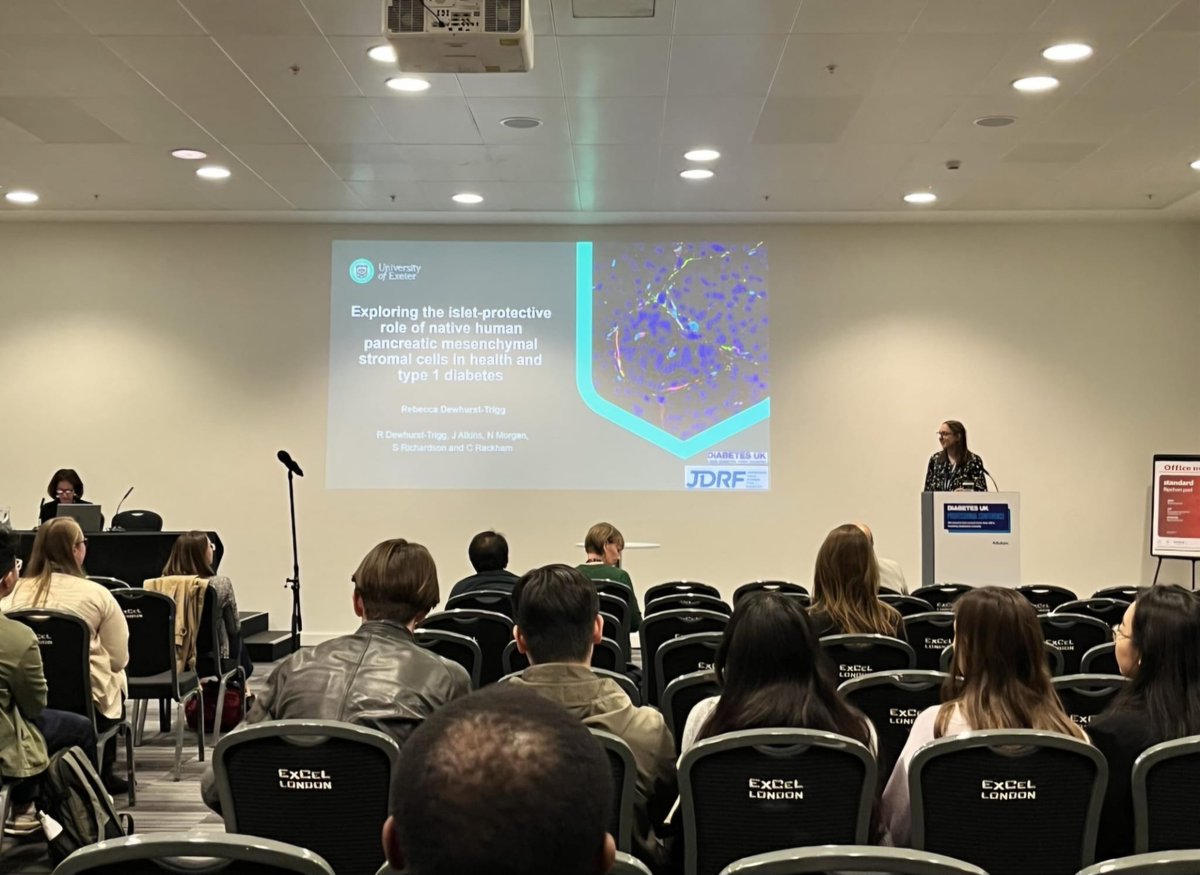 Fantastic presentation #DUKPC24 by my awesome post doc @R_DewhurstTrigg talking about our @JDRF @DUK_research research into the role of native pancreatic MSCs in health and diabetes