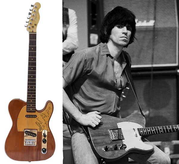 Keith Richards' Custom Guitar Signed & Stage-Played With the Rolling Stones During the ''Some Girls'' Recording Sessions going to auction on April 25th Minimum Bid: $ 400,000 #KeithRichards #guitar #SomeGirls