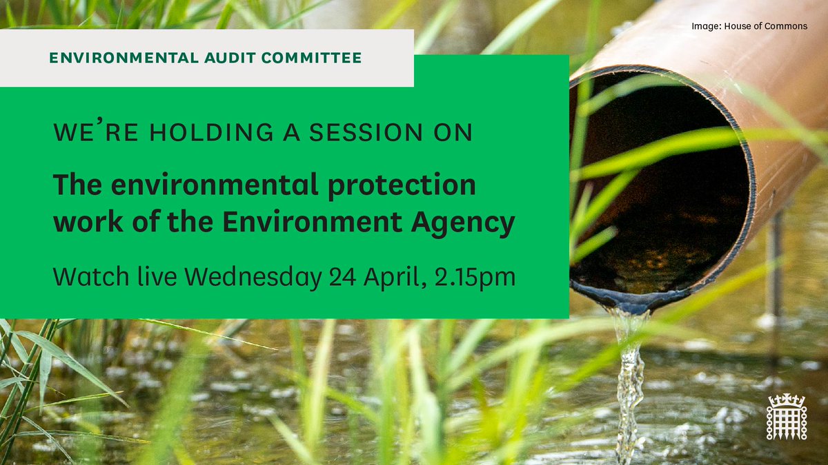 CommonsEAC's tweet photo. How is the Environment Agency performing as an environmental improvement body? What action will they take against companies failing to act within their #sewage overflow permits?

We're hosting a one-off session with @EnvAgency on Wednesday.

Find out more: https://t.co/hBt1ambJL0 https://t.co/6dGHnhyiMR