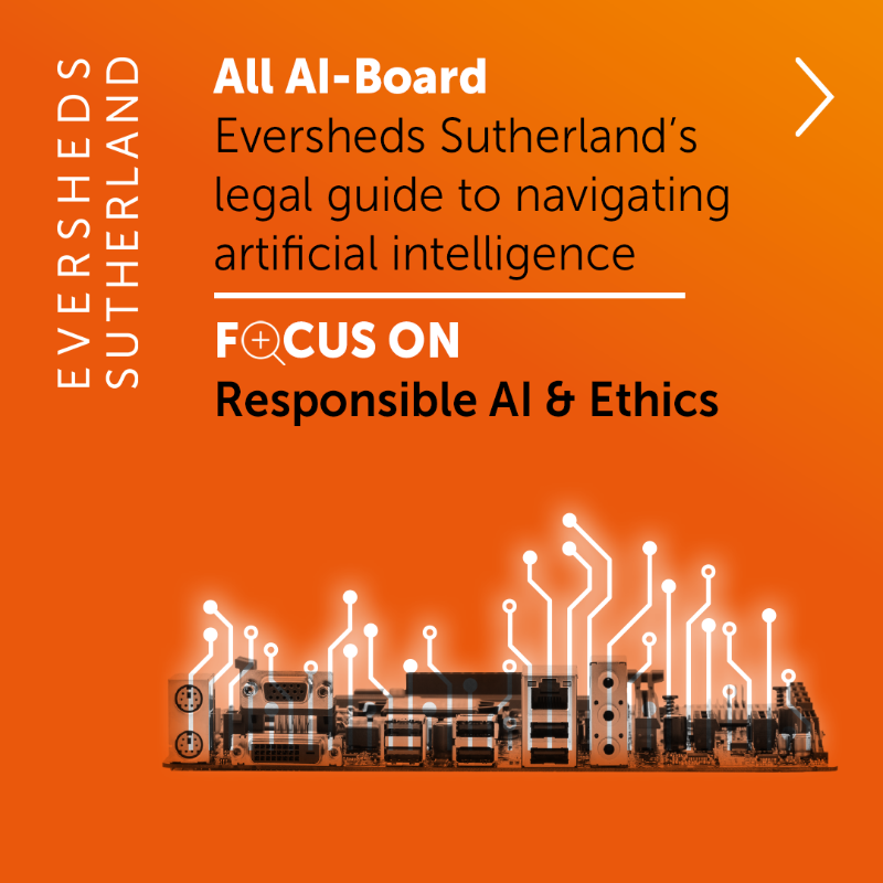 ESgloballaw's tweet photo. #ResponsibleAI systems have potential to bring about positive changes in the business landscape. What it means for #AI systems to behave responsibly is a discussion engaging governments, regulators and businesses worldwide. Check out our legal guide to navigating AI, All AI-Board