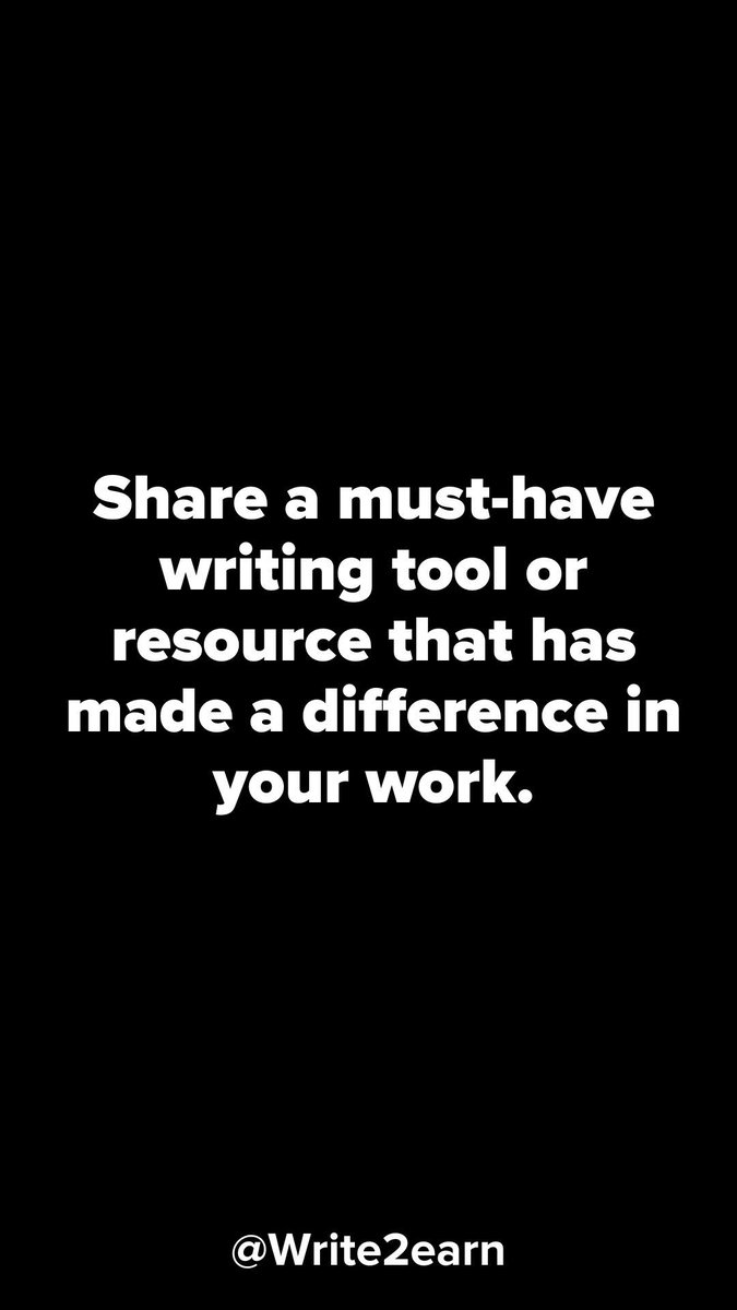 Share with us that writing tool is making a lot of difference in your freelance writing career!

Don't keep it to yourself!   

#writingcommunity #freelancewriting