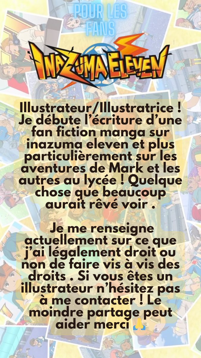 Freedom_manga's tweet photo. Si jamais @InazumaElevenFR @InazumaTVFR @VictoryRoadFR peuvent donner de la force 🙌🔥 merci d’avance et vive inazuma eleven ! https://t.co/fBwO6HHRR0