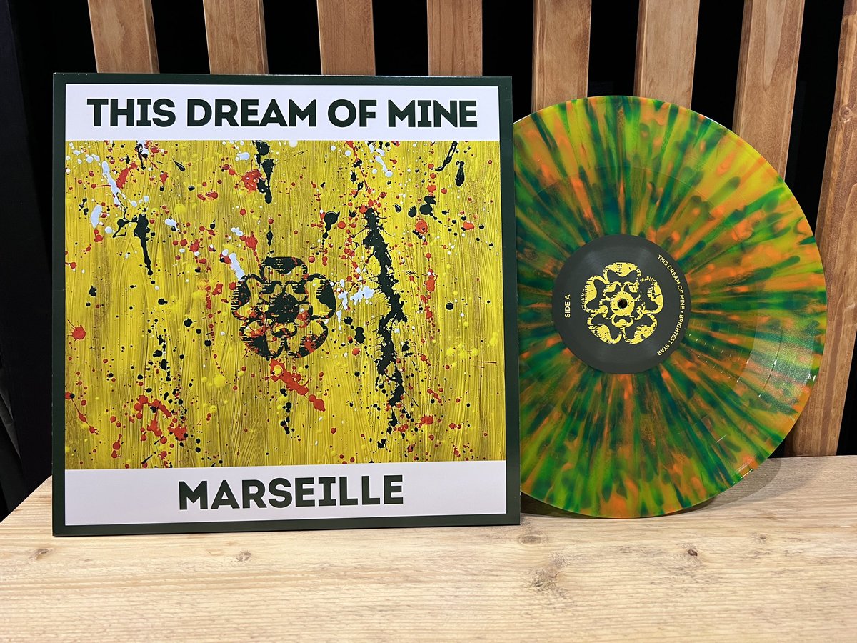 Very proud moment. As a designer and creative I’ve loved supporting @marseilleband on their journey with their visual communication. I’ve been designing for over 25years and this is my first vinyl sleeve printed. Keep flagging the flag for #derby lads. 🐏🖤 One for the wall this!