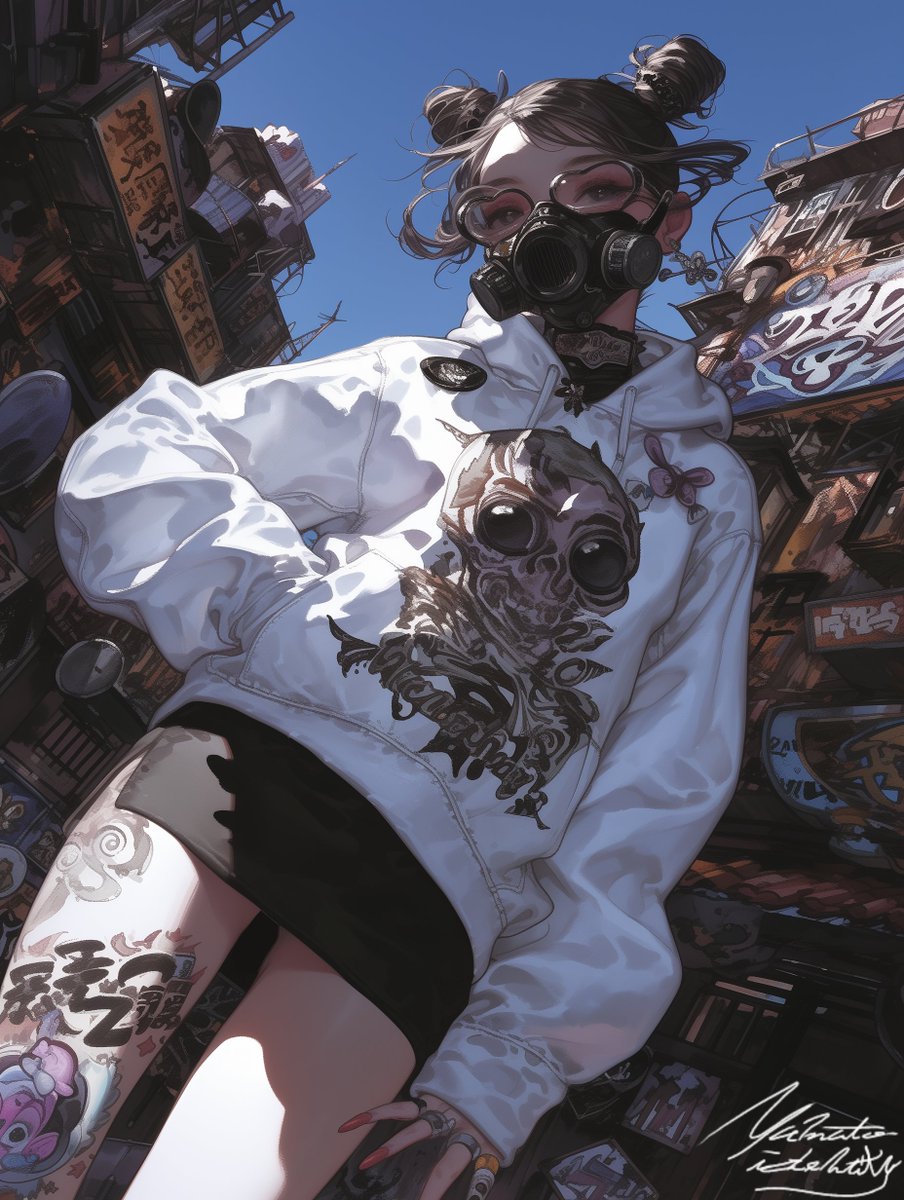 02121976_yama2's tweet image. gm(ガスマスク)

今日もまたいい天気ですね～🔆
おやすみの人は満喫しましょうね😊
#AIart #AIガスマスク部