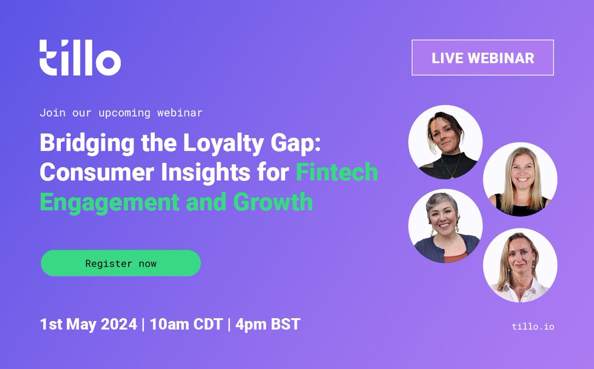Curious about the future of loyalty in Fintech? 🤔

Our upcoming webinar on May 1st covers the loyalty landscape in BNPL, Crypto, Neobanking and Open Banking providing you with a blueprint for success in 2024 and beyond.🚀

🔗 hubs.la/Q02t0yhH0