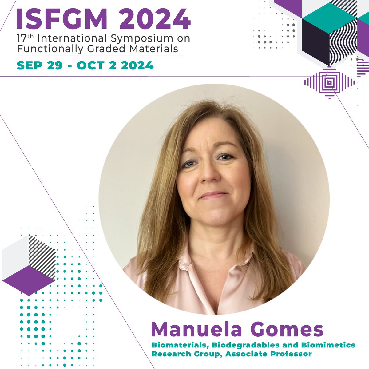 📢Meet our stellar lineup of plenary speakers for the upcoming 2024 Functionally #GradedMaterials (#FGMs) #Conference!  

+ Professor Manuela Gomes, @3bsuminho

📢 Submit your abstract today: events.inl.int/isfgm2024 

#inlnano #abstractsubmission #speakers #isfgm2024