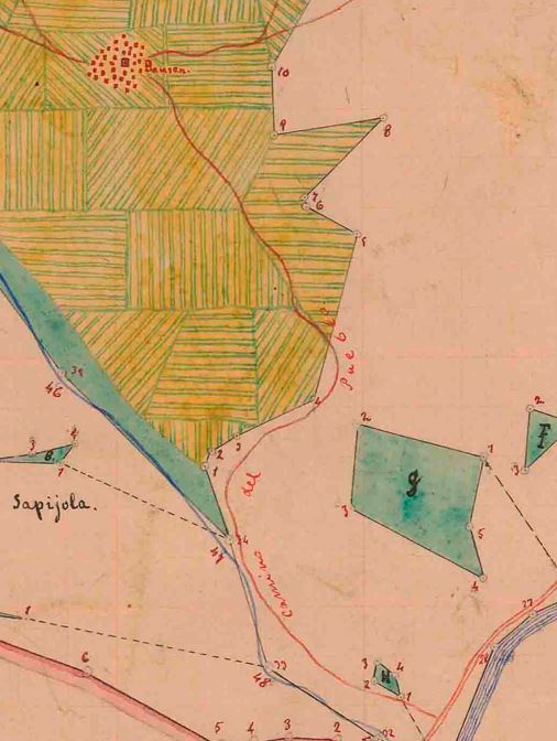 El camí vell de Bausen comunicava l'antic Camin Reiau (actual N-230) amb el poble de Bausen. La cartografia forestal del 1892 el recull com a 'camino del pueblo'.
#recerca #camins #rightsofway #Pirineu #ValdAran