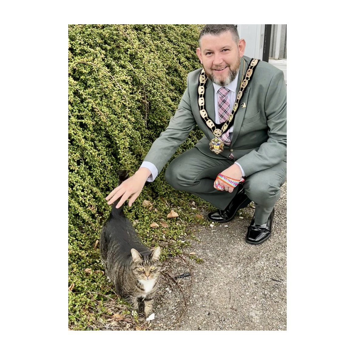 The Tiddles fan club grows! Pictured here with the Mayor of Herstmere, Cllr Chris Myers We hope you all have a lovely weekend! #elstreestudios #tiddles #mayor #hertsmere #film #studio #weekend