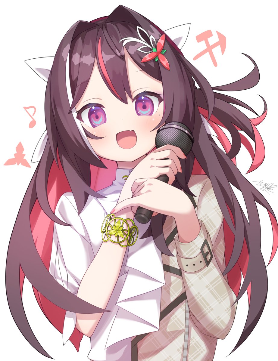 AZKi 「あずき、おうたをうたいますっ! #AZKiART」|milleのイラスト