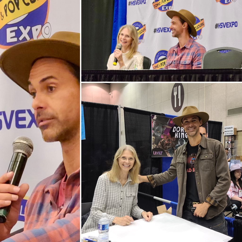 Lindsay and Dorian at Comic and Pop Culture Expo in Huntsville, Alabama.  Mom and son with side by side autograph stations and a joint Q&A.  How cool is that!