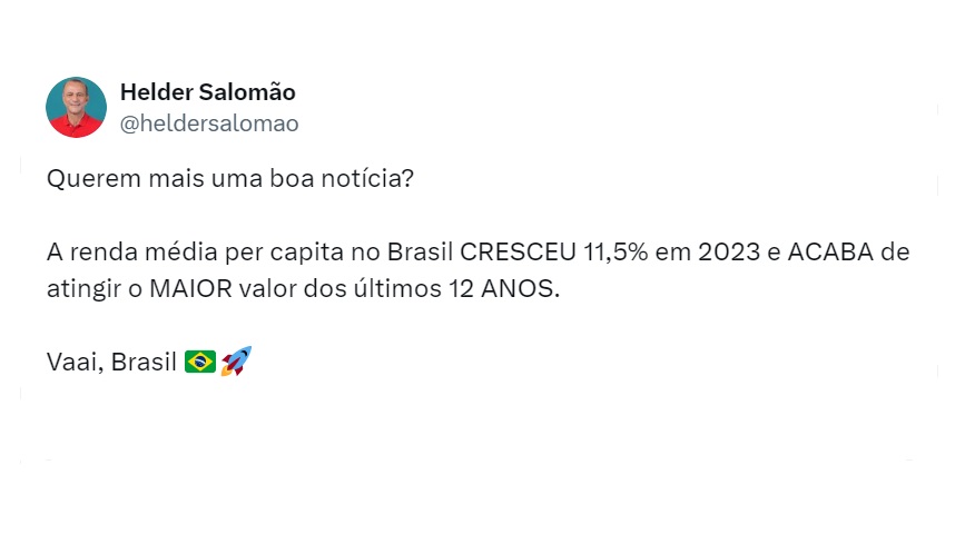 Uma notícia maravilhosa como essa não pode ficar restrita! Baixem essa imagem e espalhem em todos os grupos de WhatsApp. Vamos compartilhar ao máximo!🇧🇷🚀