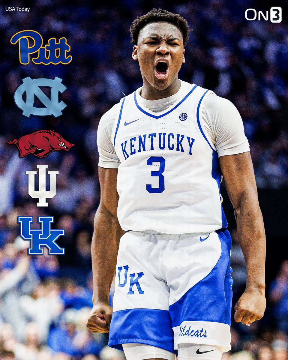 NEWS: Kentucky transfer Adou Thiero is down to Pitt, North Carolina, Arkansas, Indiana, or a return to Lexington per @jeffborzello👀 on3.com/transfer-porta…