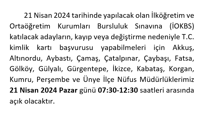 Ordu İl Nüfus ve Vatandaşlık Müdürlüğü (@orduilnufus) on Twitter photo 