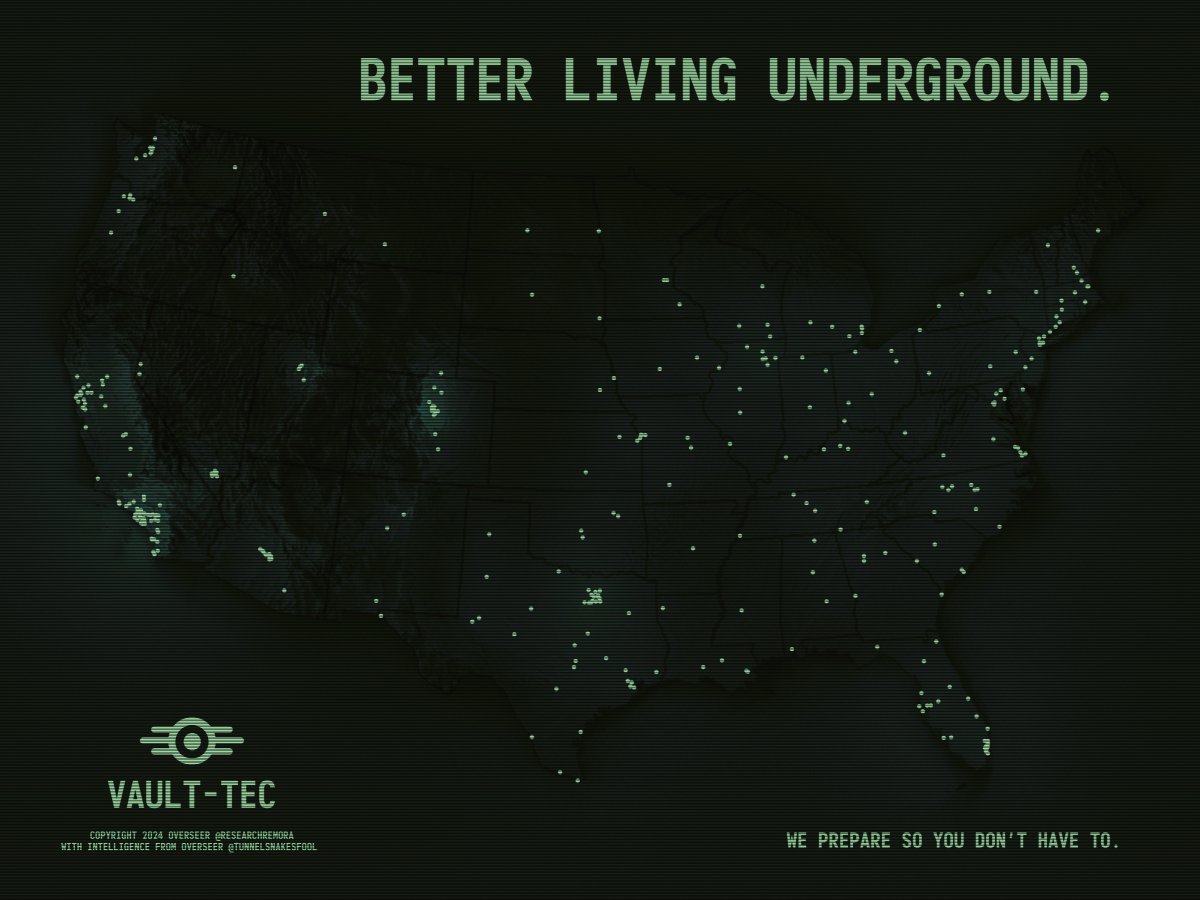 Better Living Underground. We prepare so you don't have to. #fallout #falloutonprime #falloutcommunity

Inspired and made possible by the amazing work of @Tunnelsnakefool. Scanlines created with the {scanline} package by @dickie_roper.

#rayshader adventures, an #rstats tale