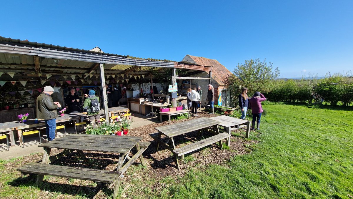 ClimateActionNE's tweet photo. An amazing morning at our North East Rewilding Network (funded by @RewildingB ) in person event at The Barn at Easington, a rewilded 30-acre farm on the unique Durham coast. Great to chat #rewilding, planting plans, grazing processes and share best practice with members.  #nern https://t.co/MLy1AKLfdw