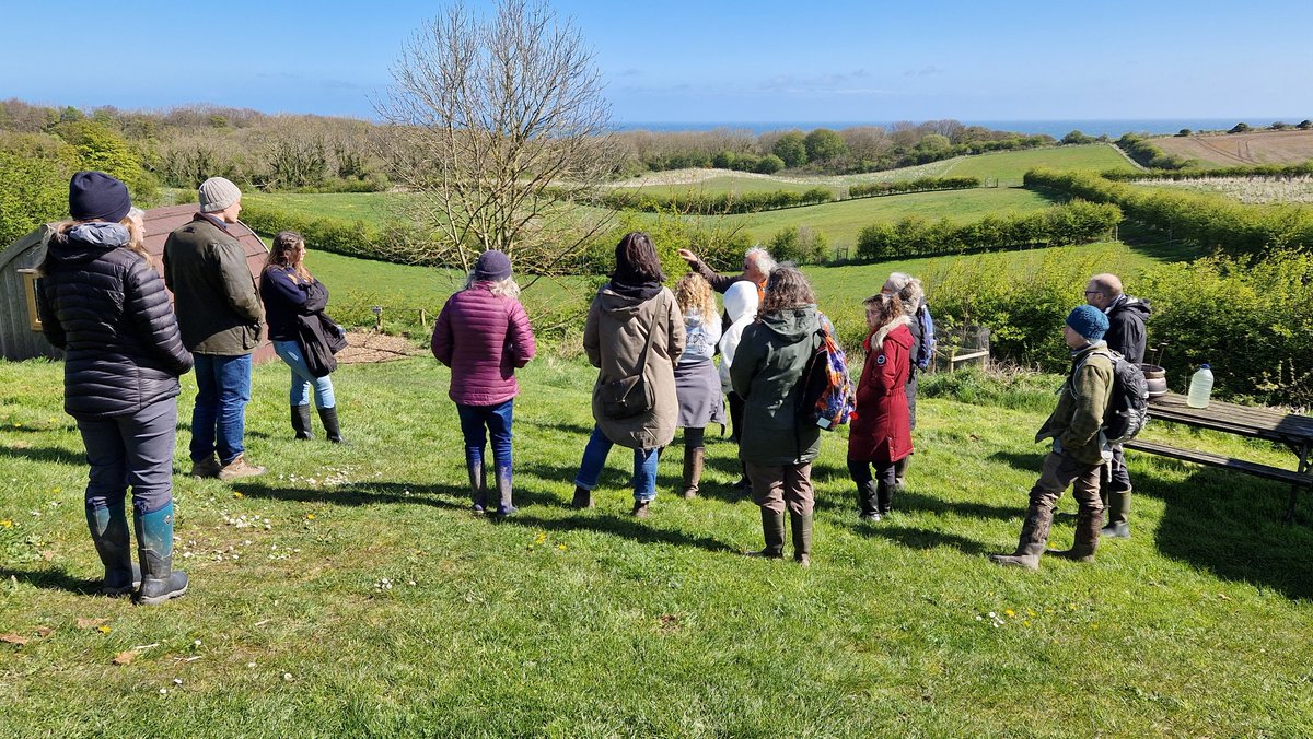 ClimateActionNE's tweet photo. An amazing morning at our North East Rewilding Network (funded by @RewildingB ) in person event at The Barn at Easington, a rewilded 30-acre farm on the unique Durham coast. Great to chat #rewilding, planting plans, grazing processes and share best practice with members.  #nern https://t.co/MLy1AKLfdw