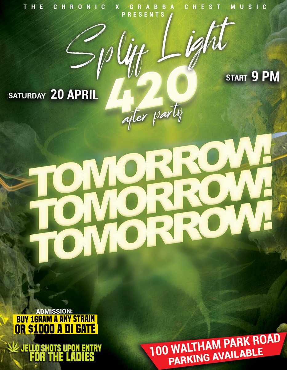 DeastMusic's tweet photo. #SpliffLight 🔥🍃☘️ 420 After Party TOMORROW !!
📍 100 Waltham Park Road https://t.co/yG7aZhDzzH